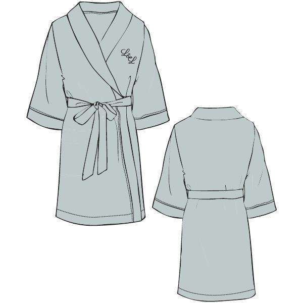 LORDS & LILIES Kimono badjas, misty blue