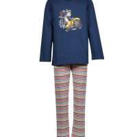 Woody Jongens-Heren pyjama, petrolblauw