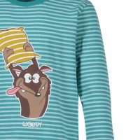Woody Jongens-Heren pyjama, aquagroen-pastelgroen