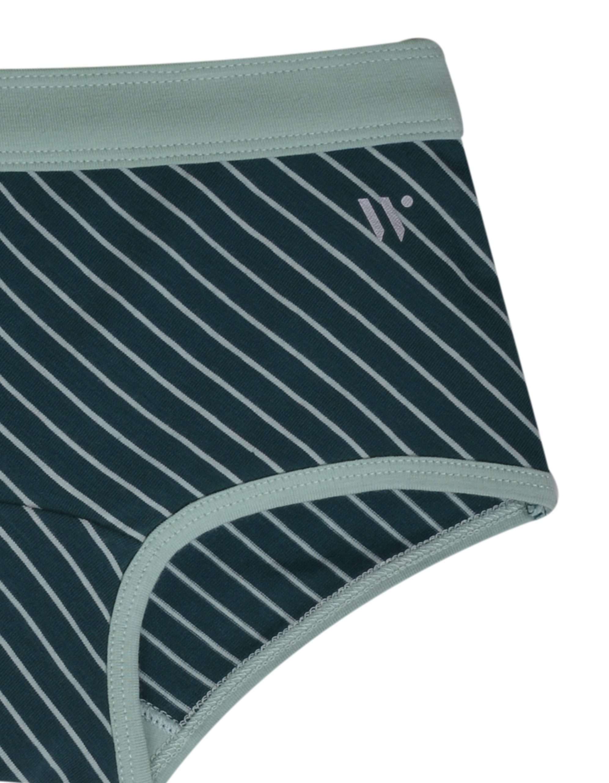 Woody Meisjes slip, duo groene streep+bergen gepri