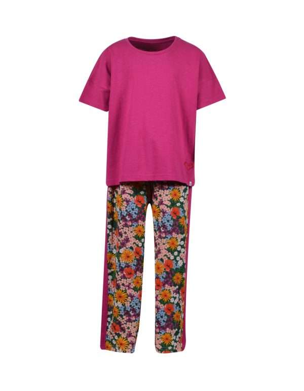 Woody Meisjes-Dames pyjama, fuchsia