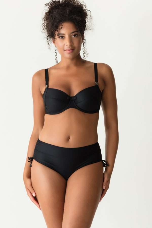COCKTAIL zwart bikini tailleslip met koordjes LET OP >> enkel als setje te koop