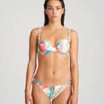 TARIFA Tropical blossom bikini diep decol. met mousse LET OP >> enkel als setje te koop