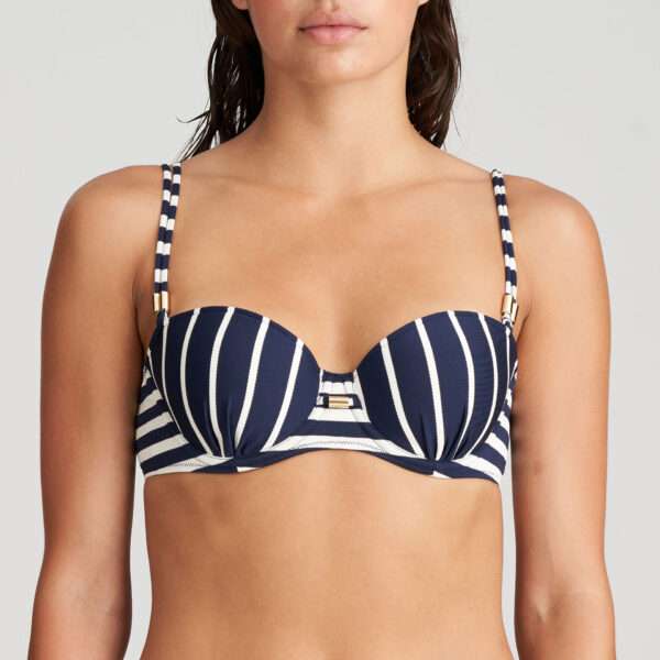 CADIZ Water Blue strapless bikini met mousse LET OP >> enkel als setje te koop