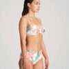 TARIFA Tropical blossom bikini tailleslip met koordjes LET OP >> enkel als setje te koop