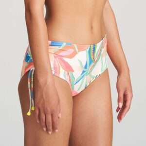 TARIFA Tropical blossom bikini tailleslip met koordjes LET OP >> enkel als setje te koop