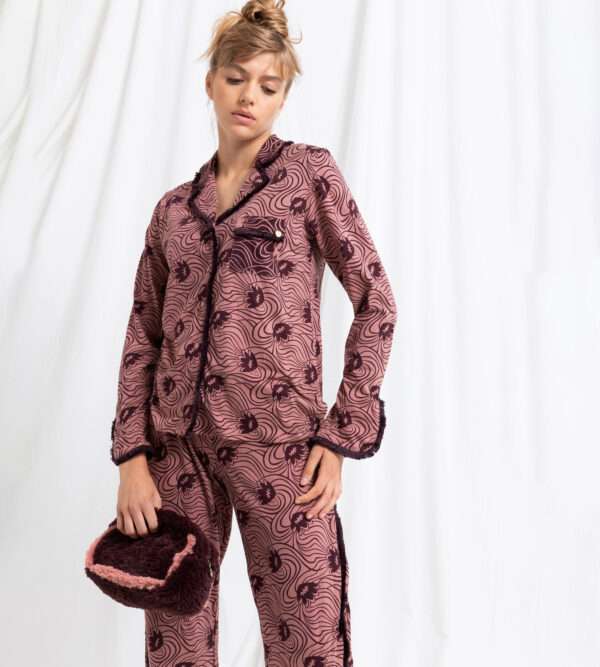 Lords x Lilies Dames Pyjama, roze bloemen print