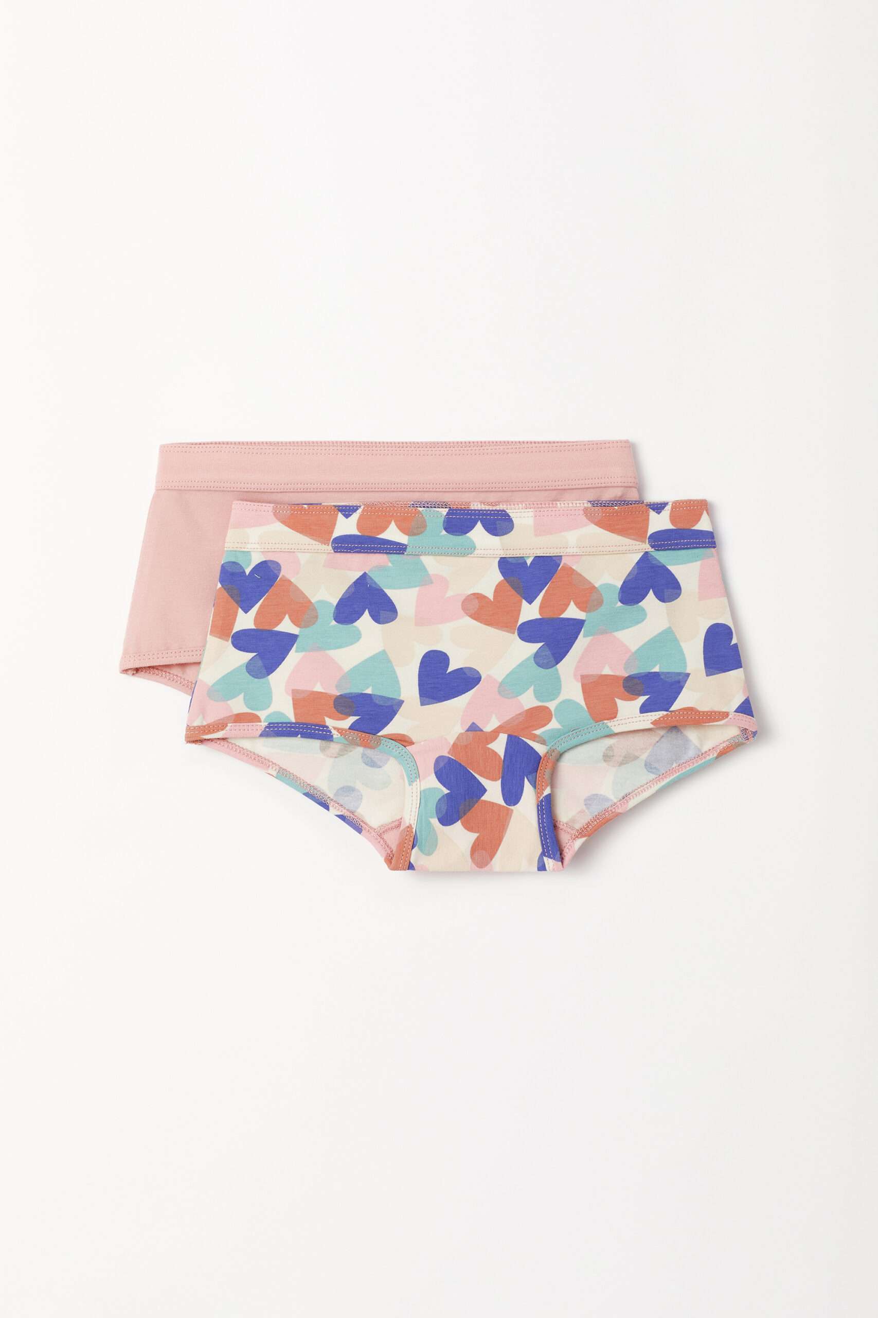 Woody Meisjes slip, lichtroze/hartjesprint