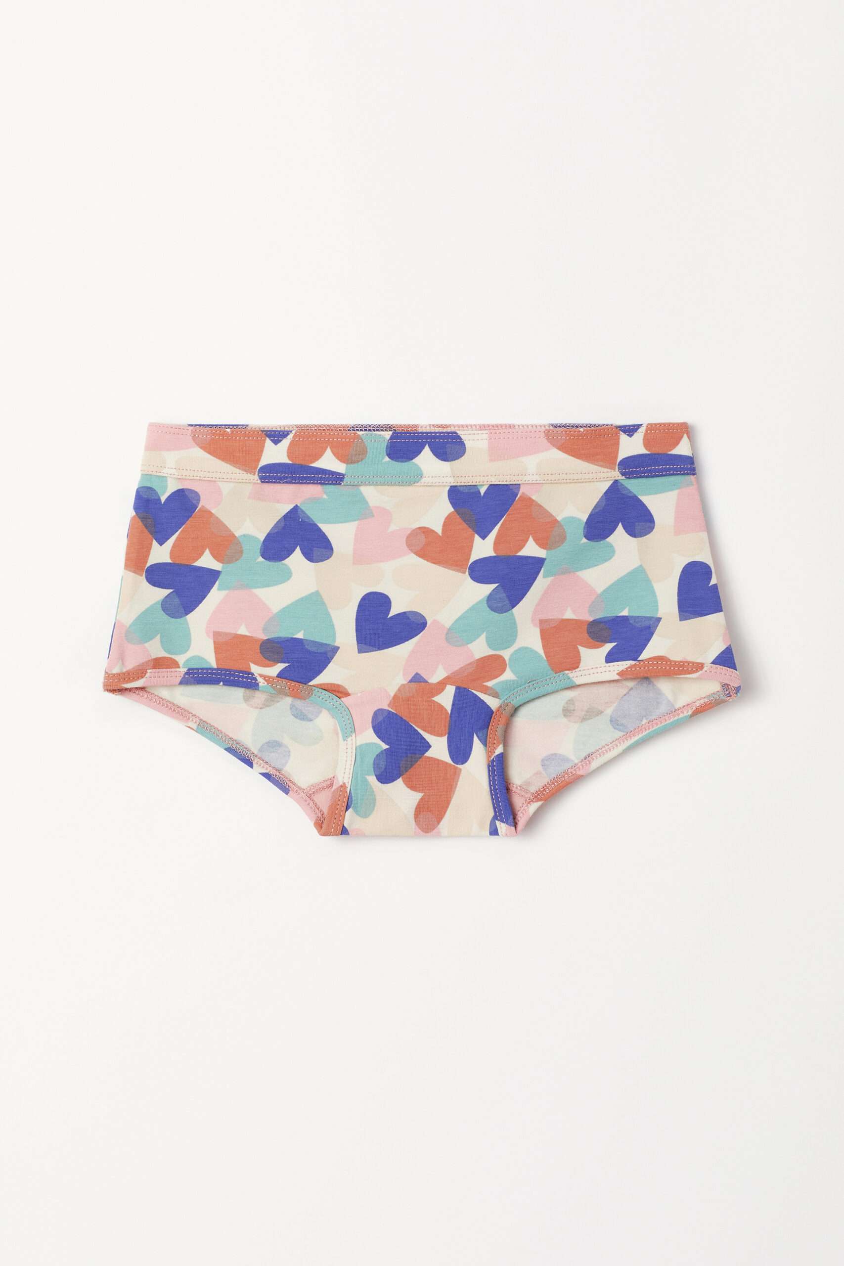 Woody Meisjes slip, lichtroze/hartjesprint
