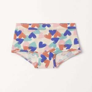 Woody Meisjes slip, lichtroze/hartjesprint