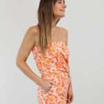 Lords x Lilies Meisjes-Dames Onesie, oranje psychedelische print