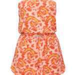 Lords x Lilies Meisjes-Dames Onesie, oranje psychedelische print