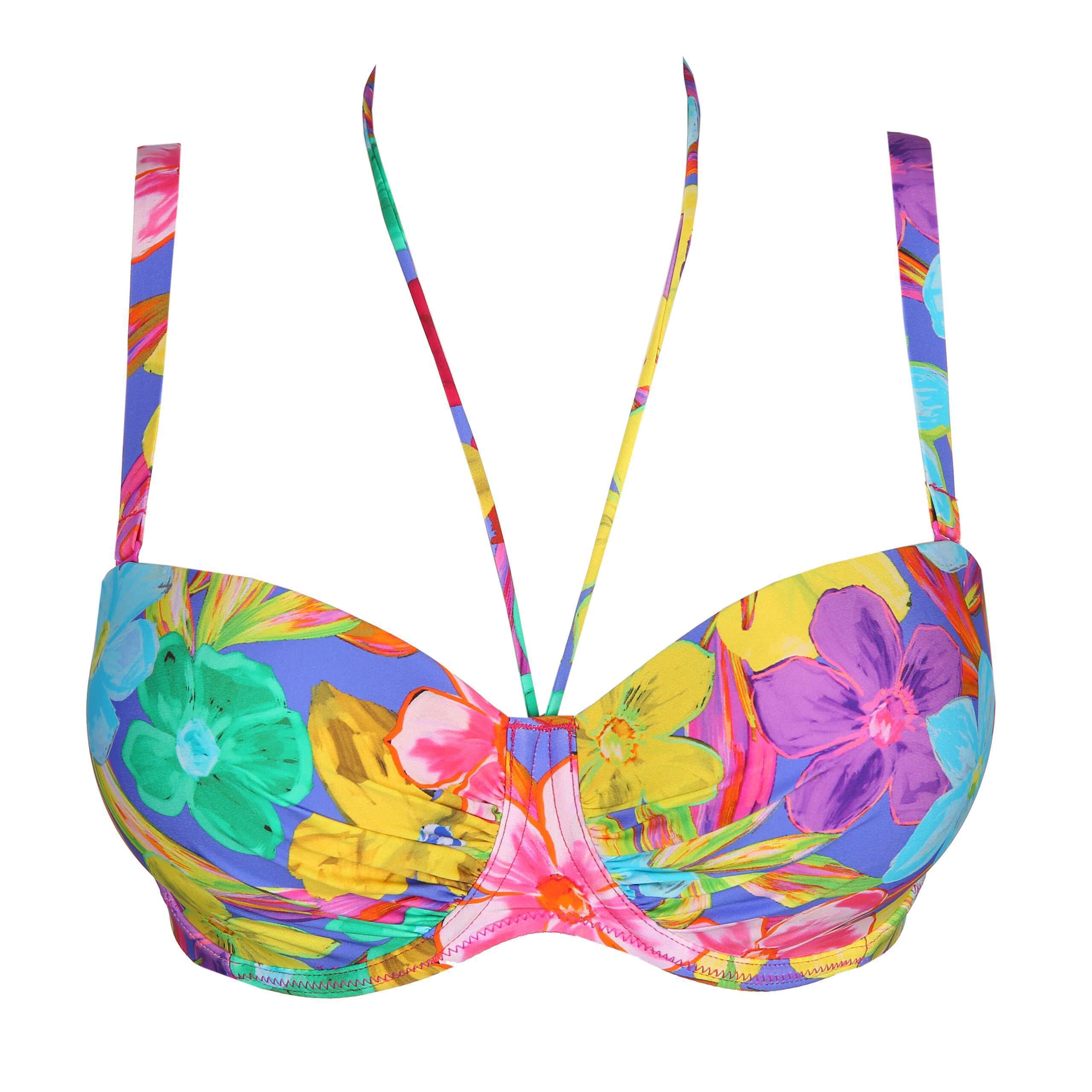 SAZAN Blue Bloom voorgevormde bikinit strapless >> enkel te koop in setje SAZAN Blue Bloom voorgevormde bikinit strapless >> enkel te koop in setje