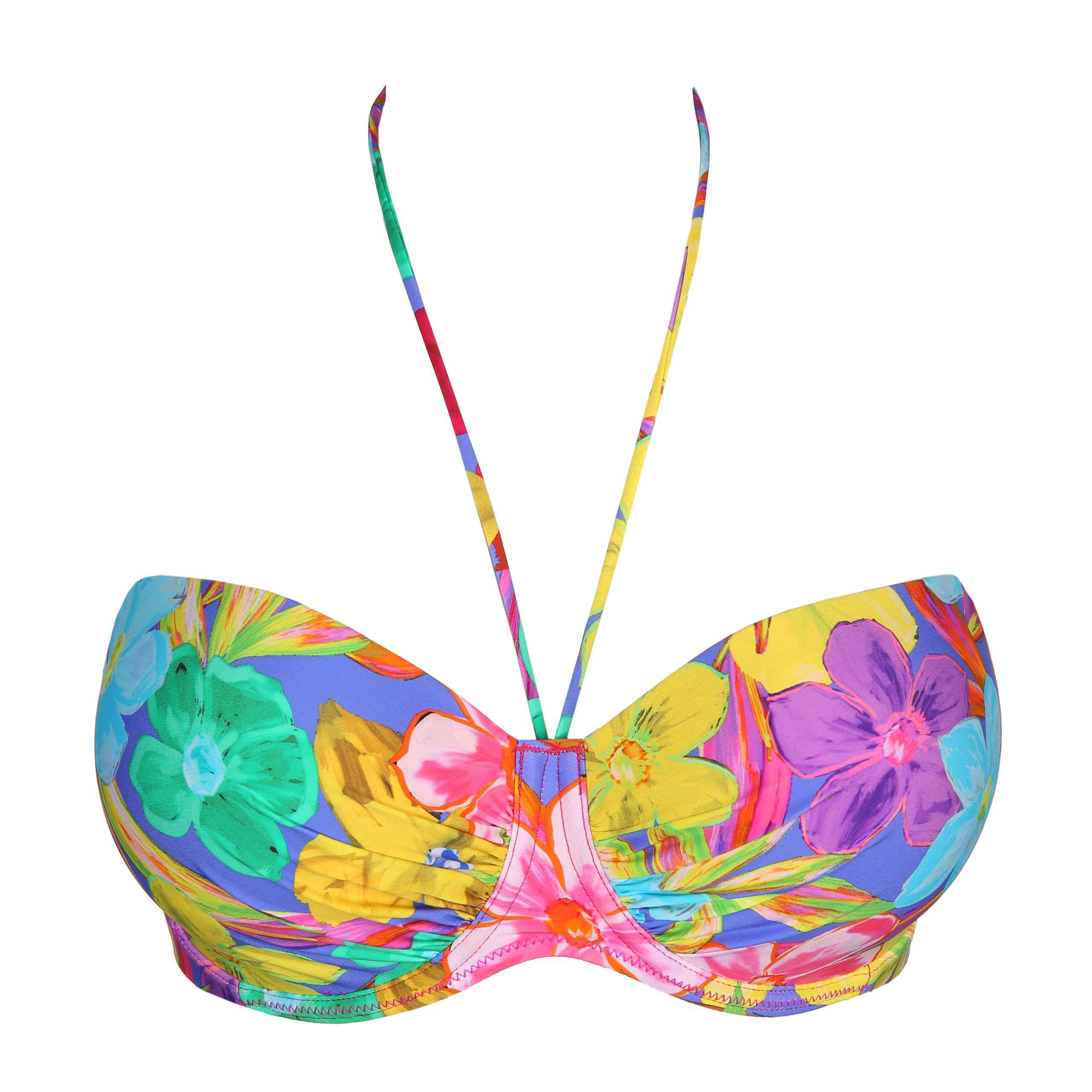 SAZAN Blue Bloom voorgevormde bikinit strapless >> enkel te koop in setje SAZAN Blue Bloom voorgevormde bikinit strapless >> enkel te koop in setje