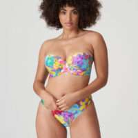 SAZAN Blue Bloom voorgevormde bikinit strapless >> enkel te koop in setje