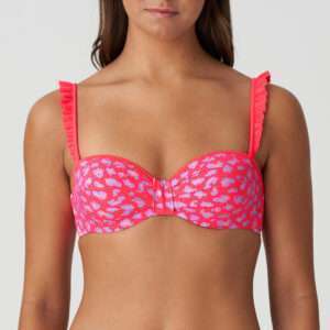 LA GOMERA Deep Sea Coral voorgevormde bikini strapless >> enkel als setje te koop