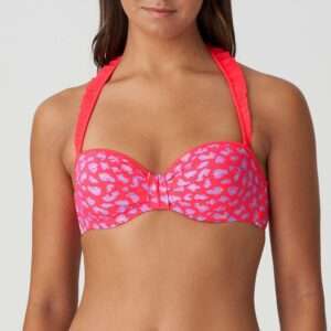 LA GOMERA Deep Sea Coral voorgevormde bikini strapless >> enkel als setje te koop