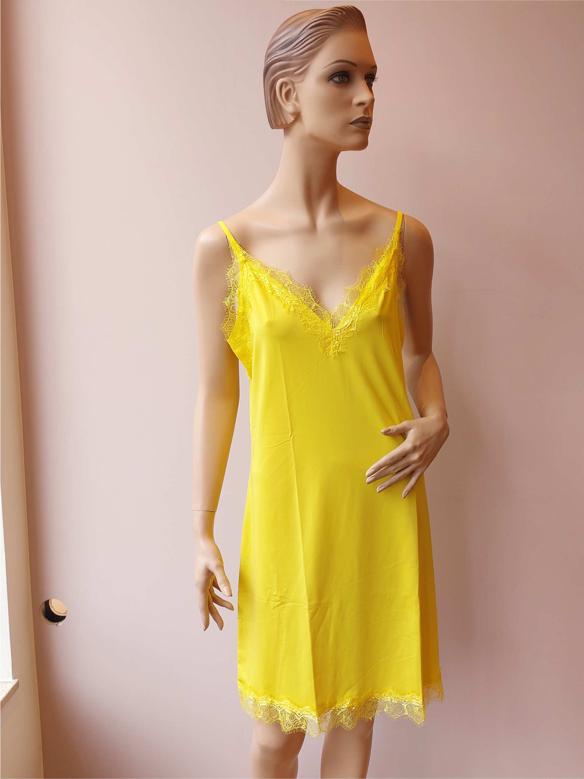 Rosemunde strap dress yellow sunshine