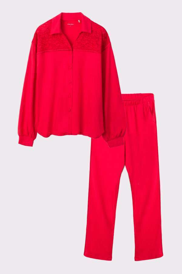 Lords x Lilies Dames Pyjama, rood