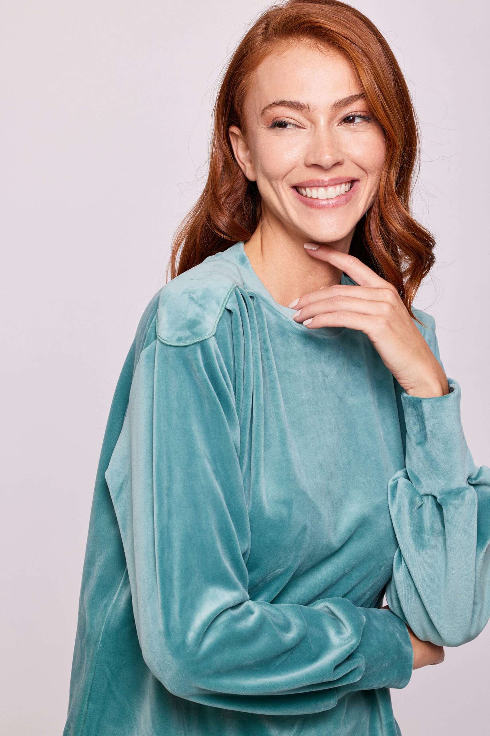 Lords x Lilies Dames sweater en broek, blauwgroen