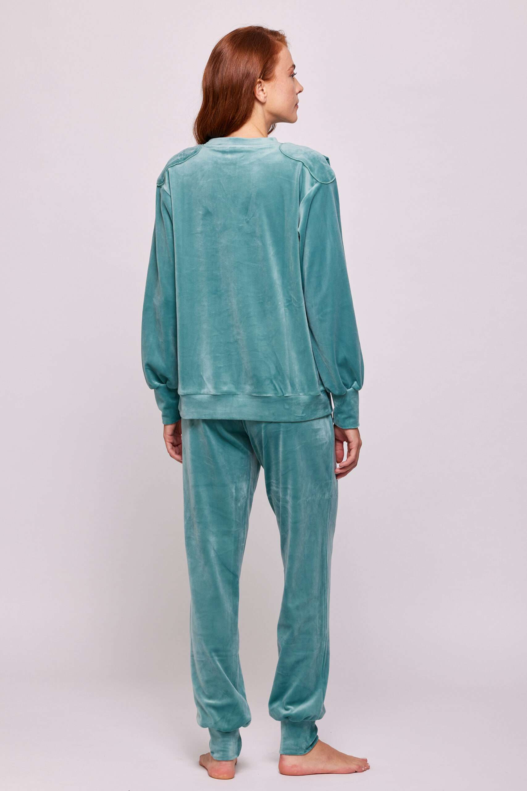 Lords x Lilies Dames sweater en broek, blauwgroen