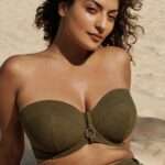 SAHARA olijf voorgevormde bikini strapless (enkel te koop in setje)