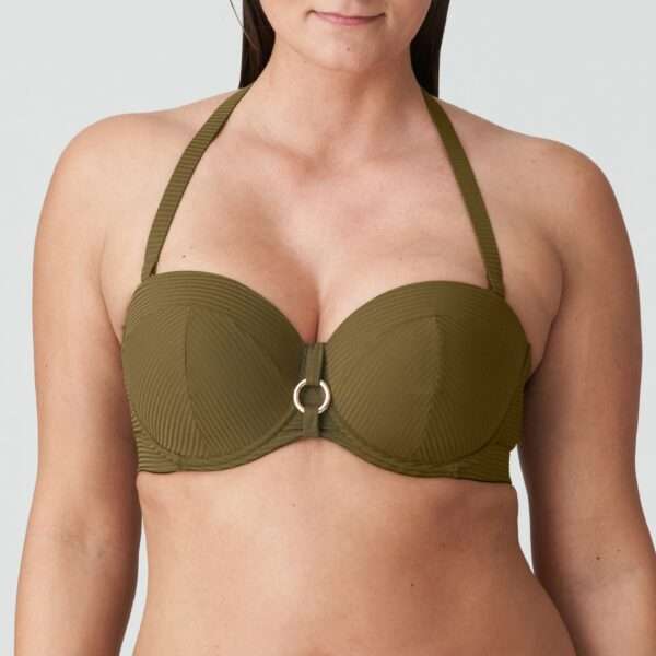 SAHARA olijf voorgevormde bikini strapless (enkel te koop in setje)