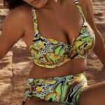 JAGUARAU Lime swirl bikini tailleslip (enkel te koop in setje)