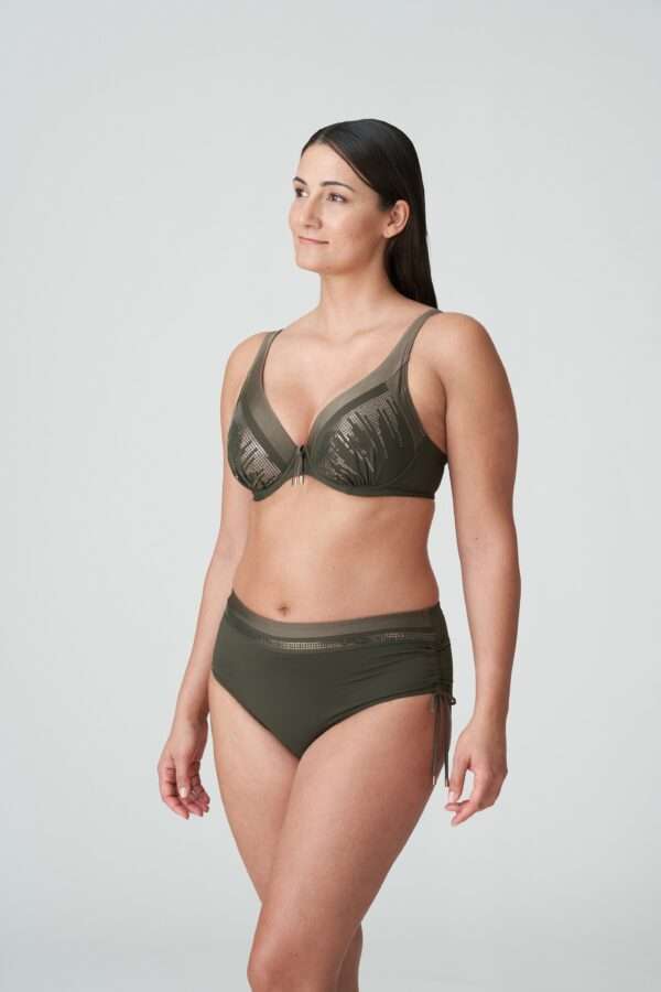 ARACRUZ Kaki bikini tailleslip met koordjes