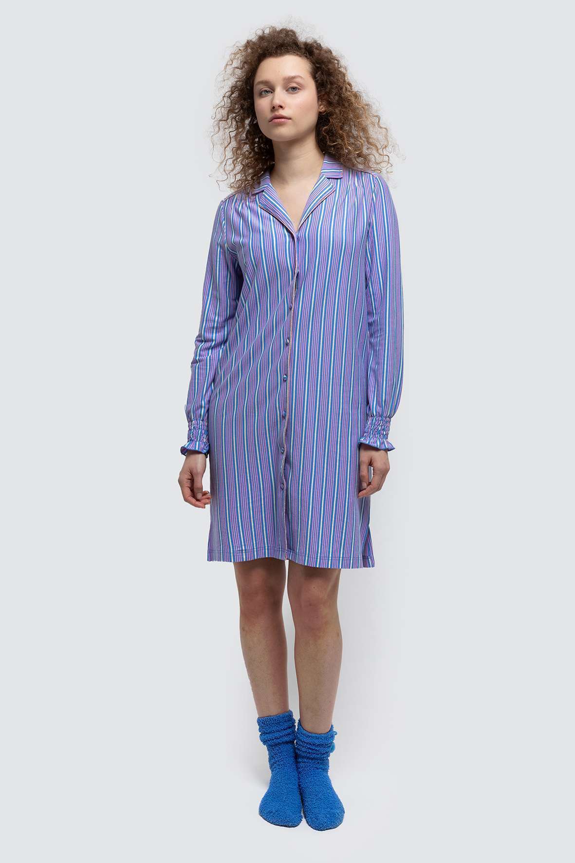 Lords x Lilies Slaapkleedje, roos-blauwe strepen