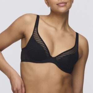 BASYL zwart plunge bh halve mousse cups