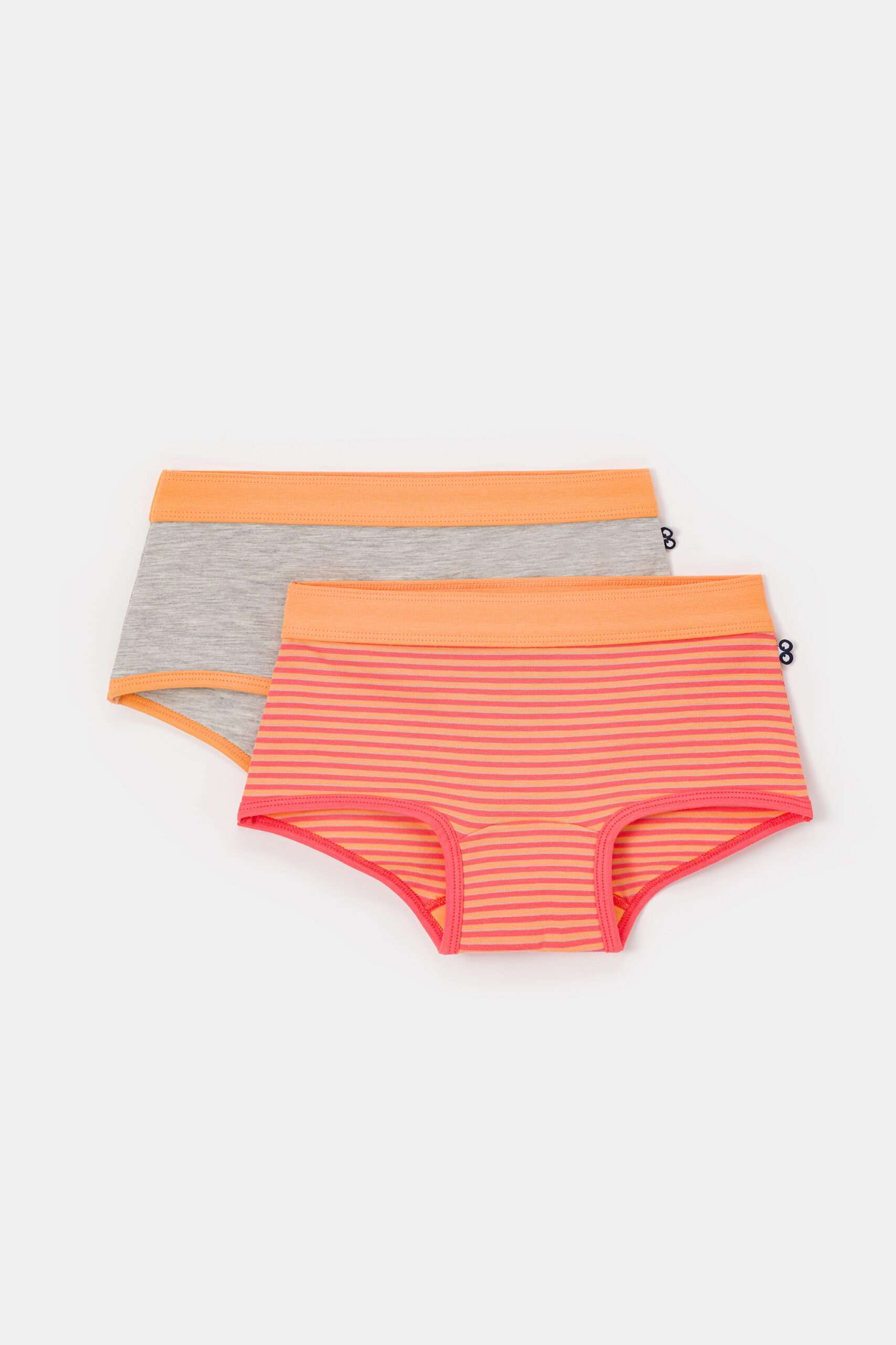 Woody Meisjes, set grijs melange + streep