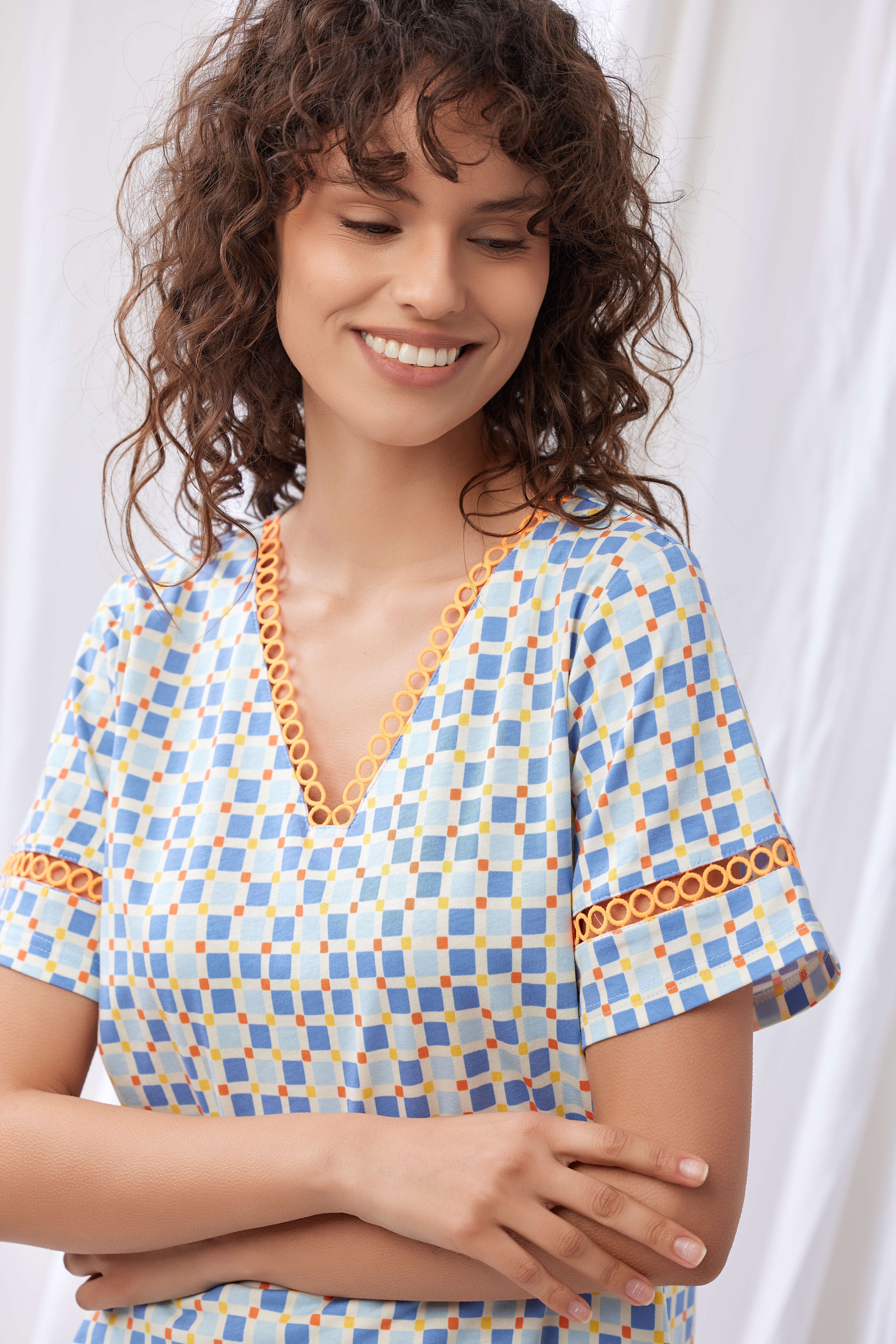 Lords x Lilies Dames Pyjama, mozaïekprint