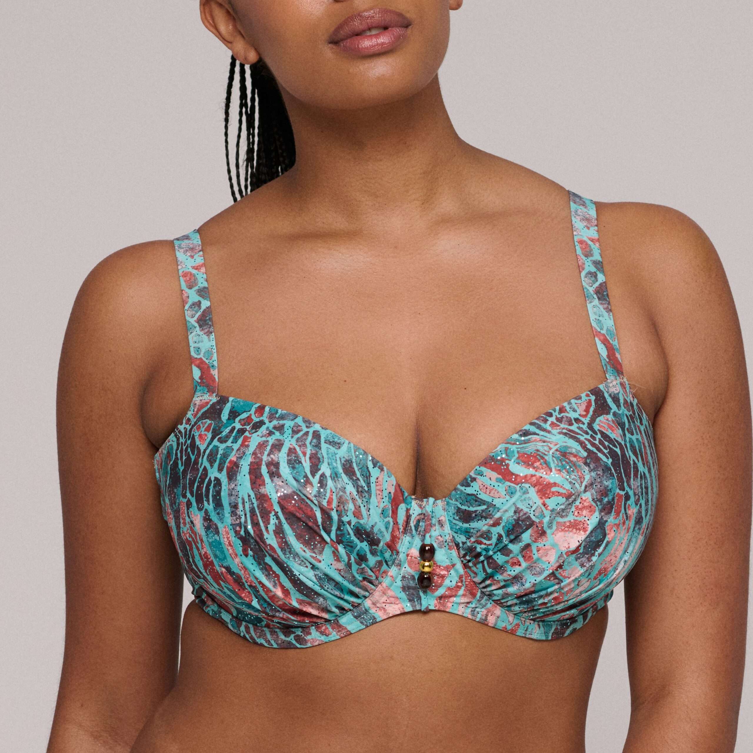 RIYAD Turquoise Seas voorgevormde balconette bikini (enkel als setje)