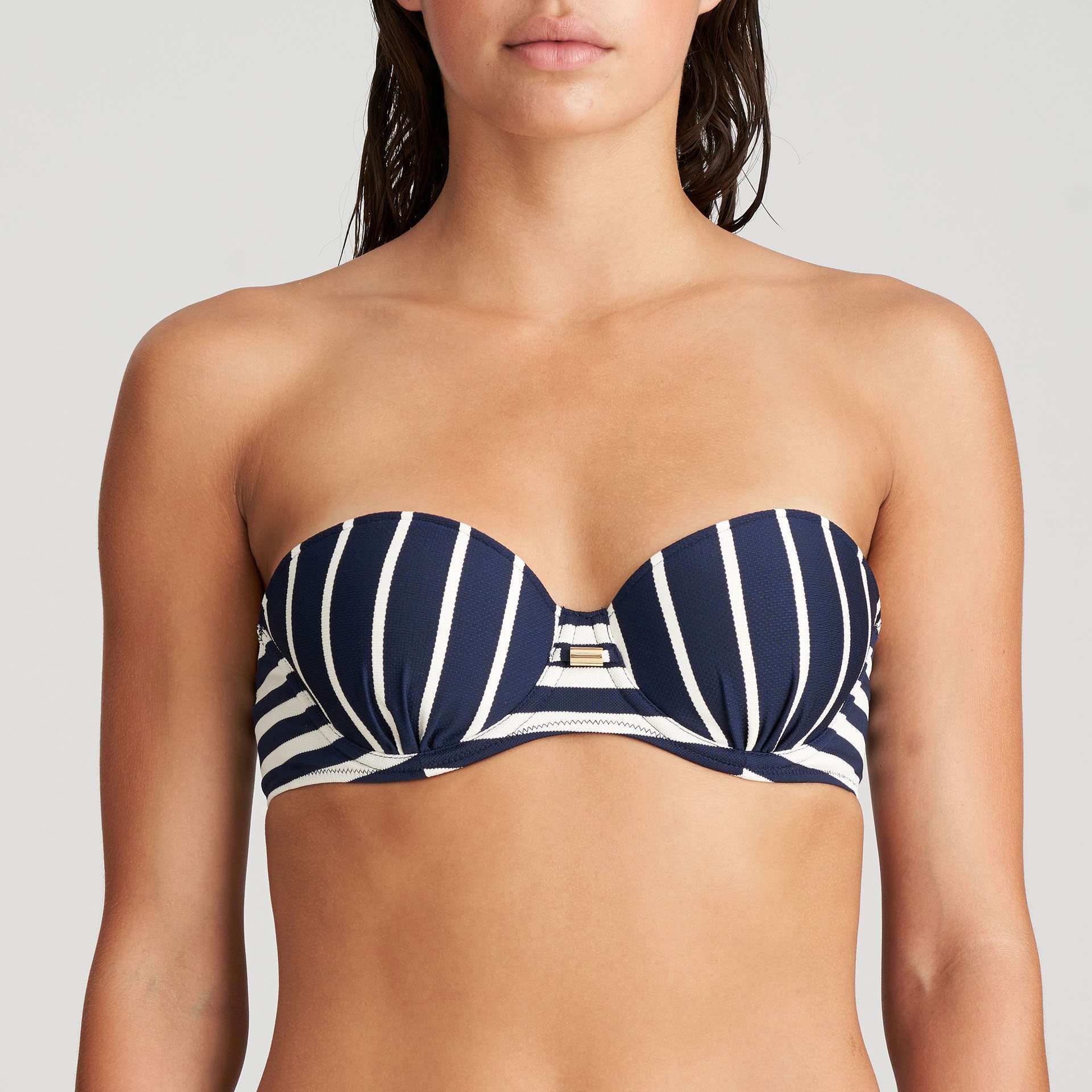 CADIZ Water Blue strapless bikini met mousse LET OP >> enkel als setje te koop