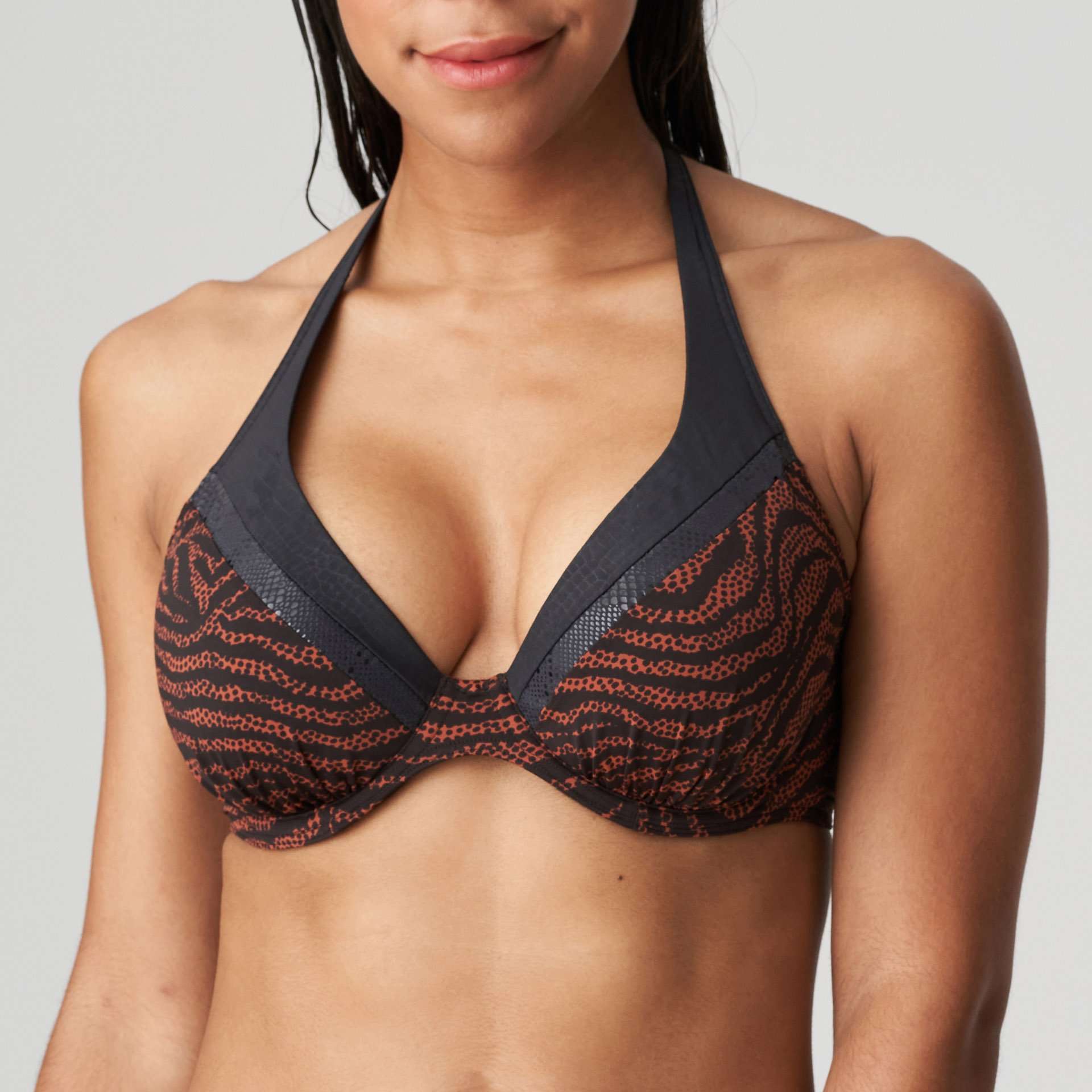 ISSAMBRES zwart triangelbikini met mousse cups LET OP >> enkel als setje te koop