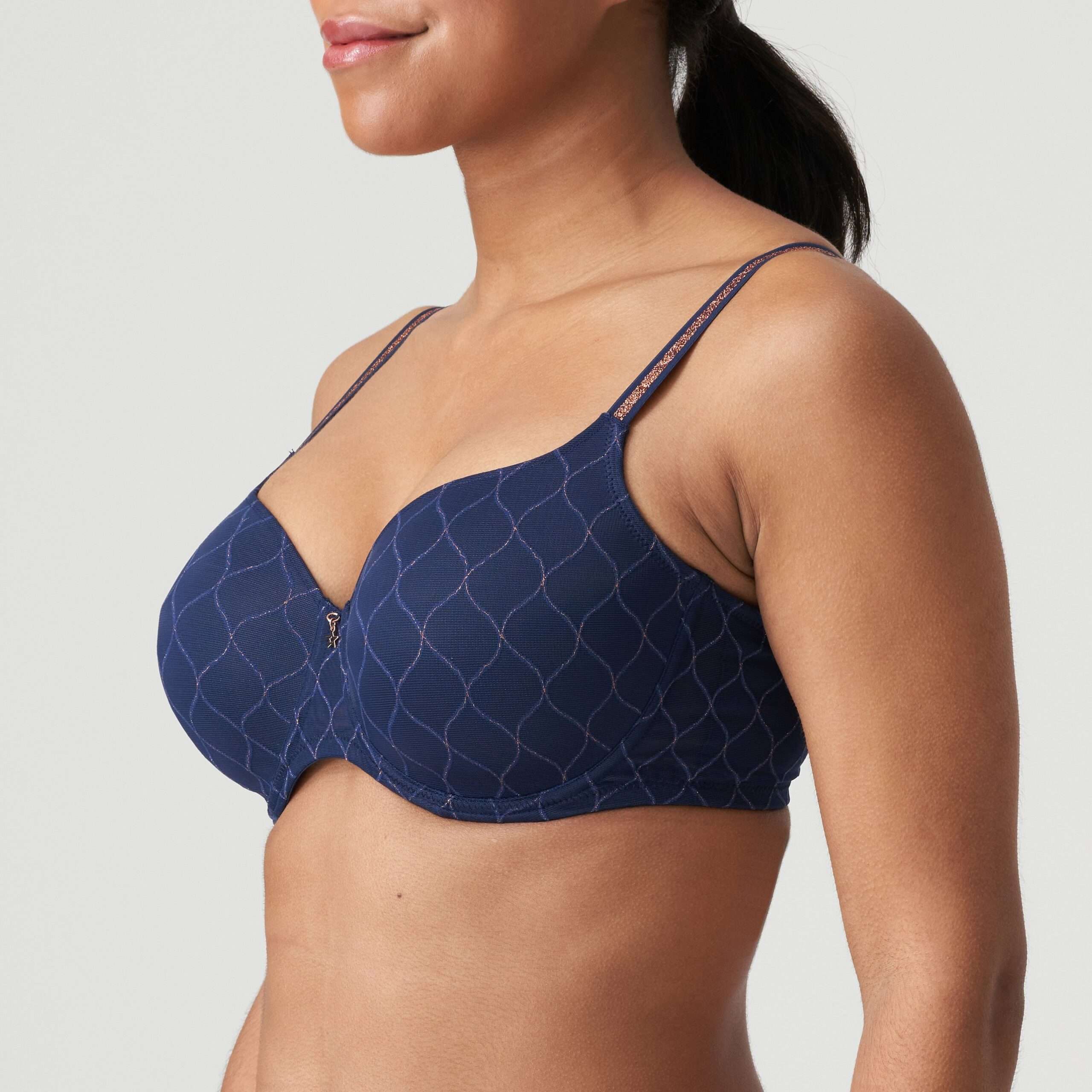 CHRYSO saffier blauw voorgevormde bh - hartvorm