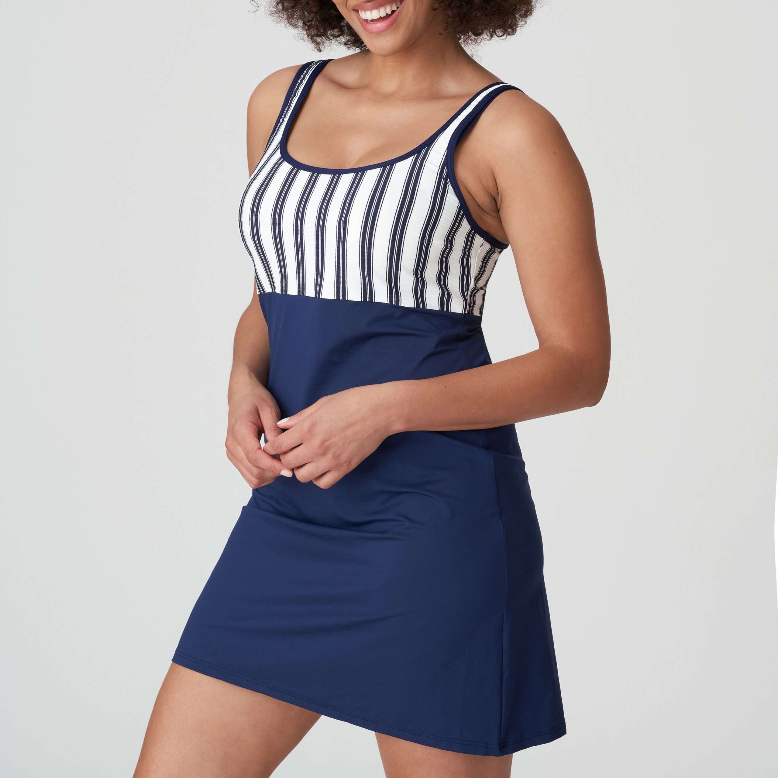 LEROS Natuur badmode kort jurkje