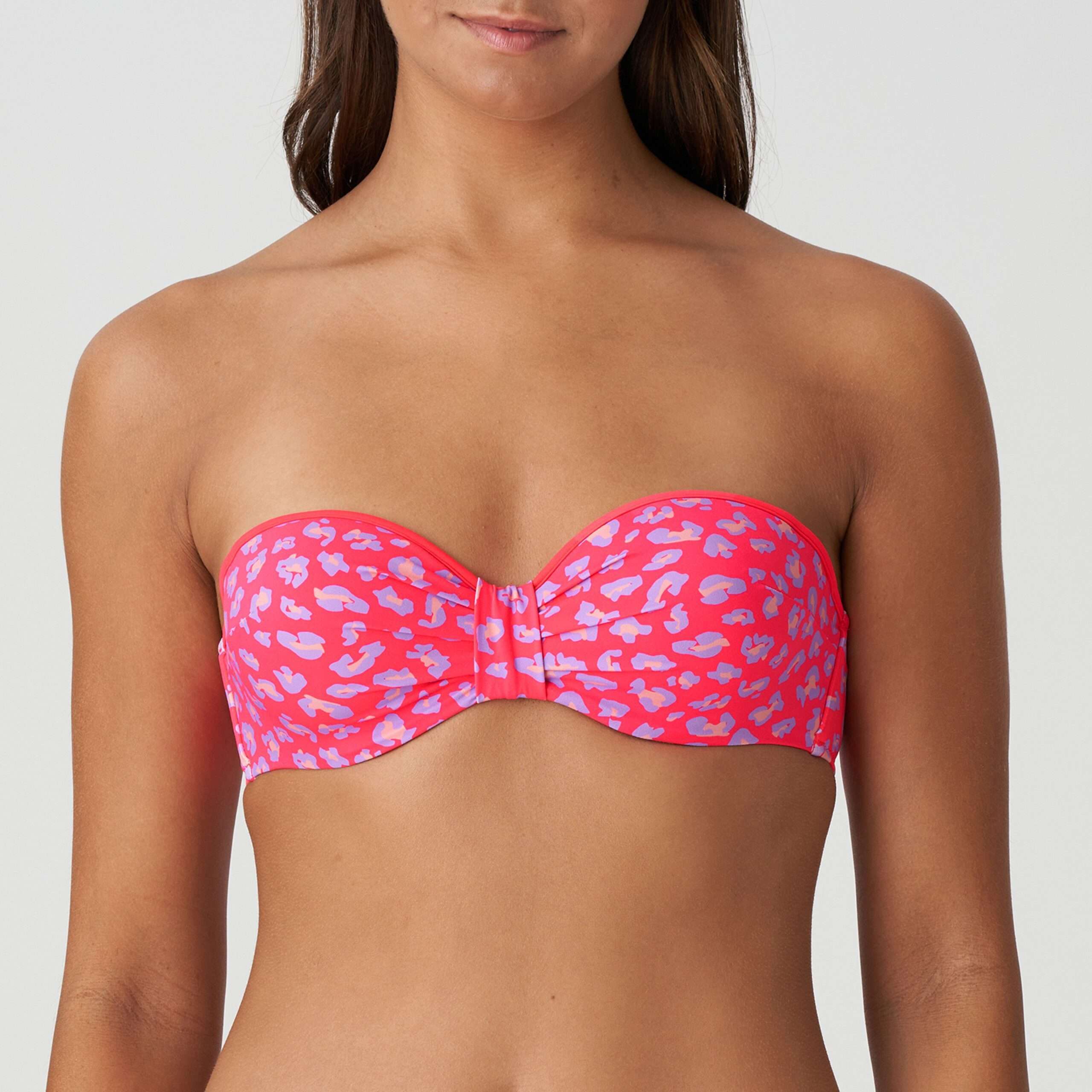 LA GOMERA Deep Sea Coral voorgevormde bikini strapless >> enkel als setje te koop