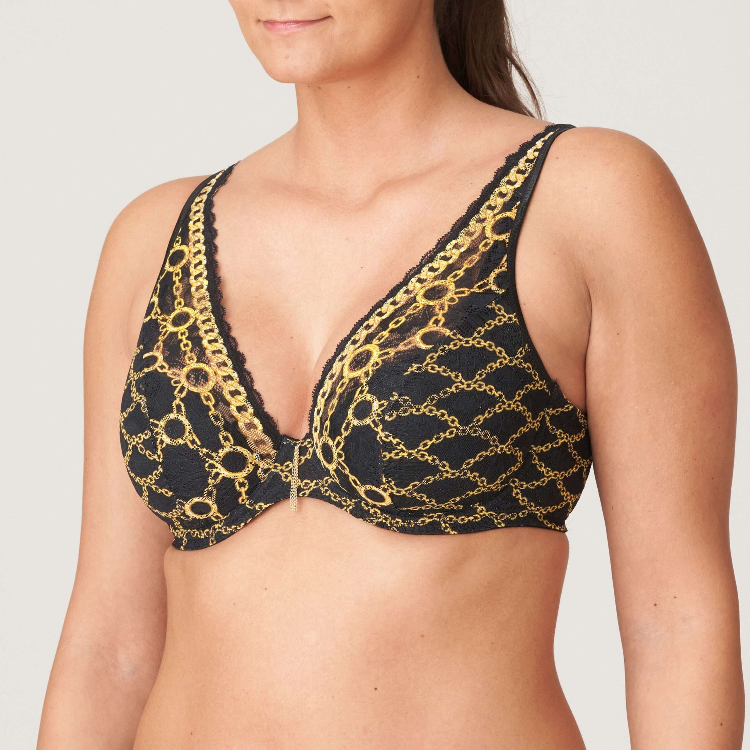 AMSTERDAM AV zwart plunge bh halve mousse cups