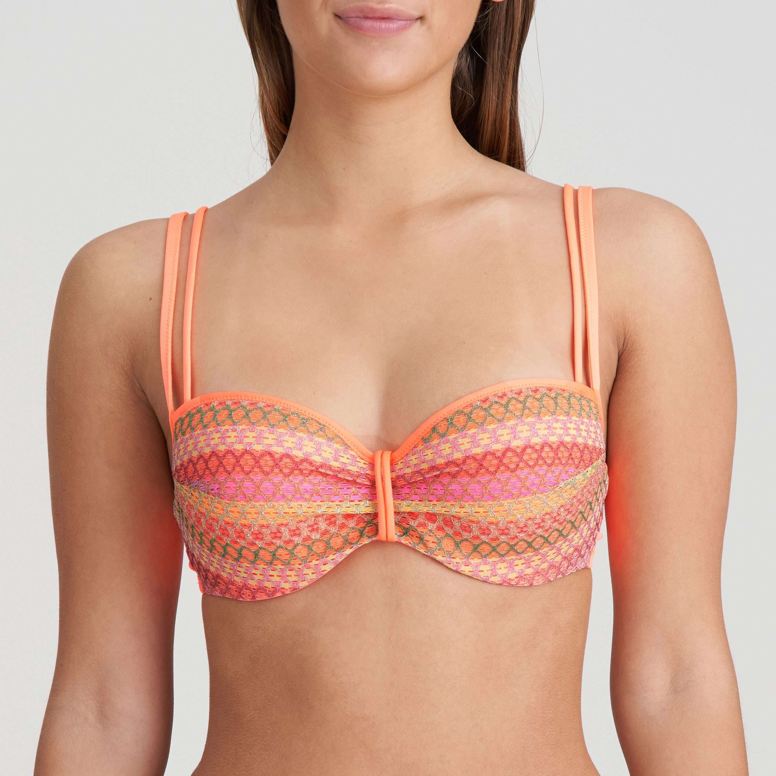 ALMOSHI juicy peach voorgevormde balconette bikini (enkel te koop in set!)