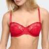JANE true red balconette halve mousse cups