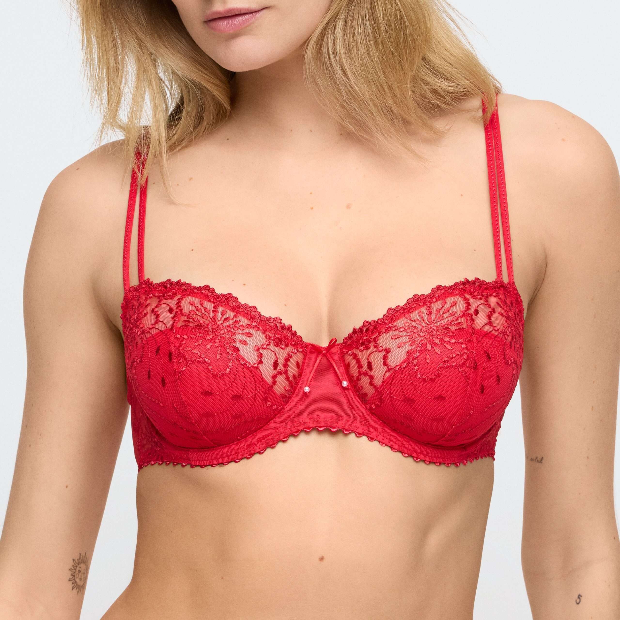 JANE true red balconette halve mousse cups