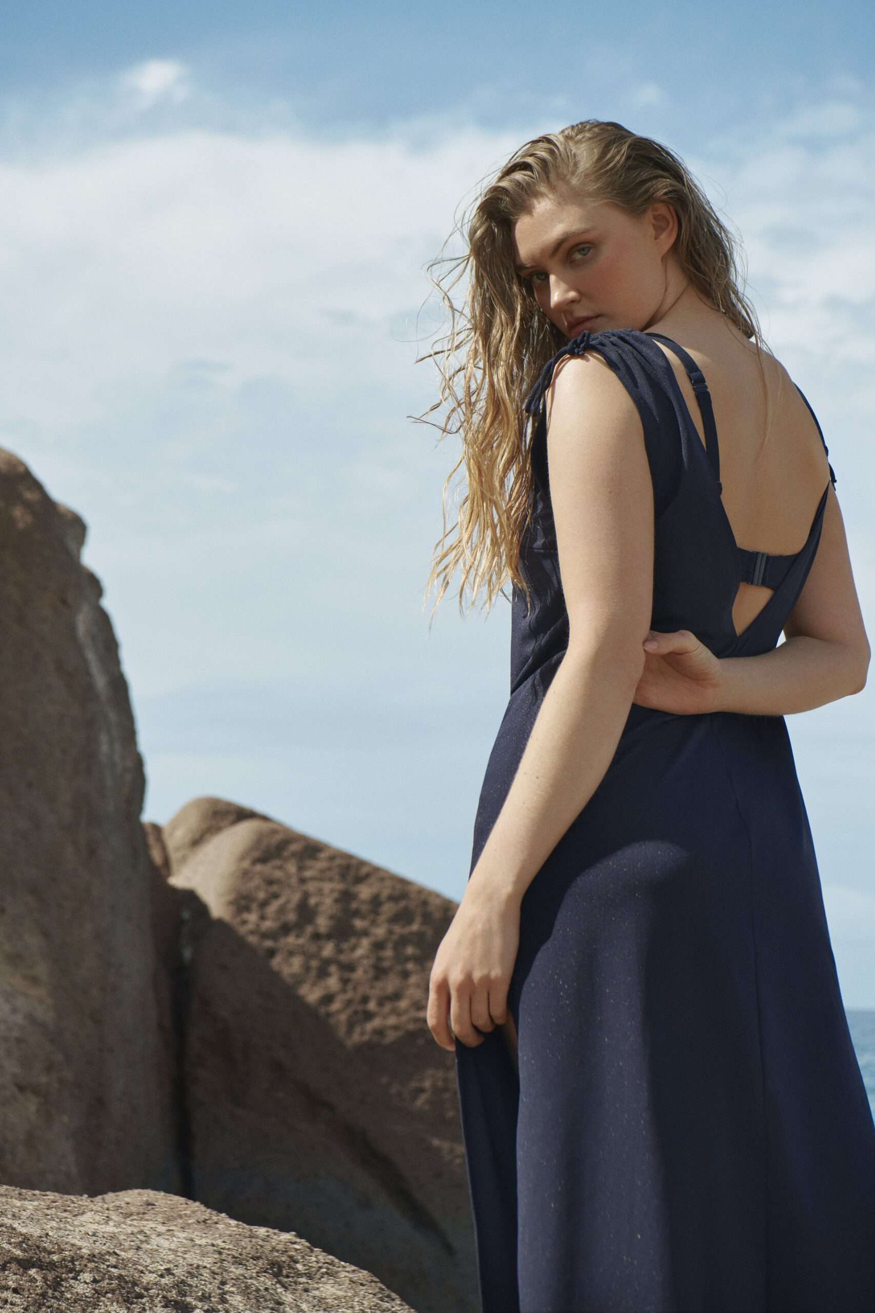 PINNER Dazzling sky plunge bikini halve mousse cup