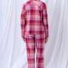 Lords x Lilies Dames Pyjama, flanel ruit framboos