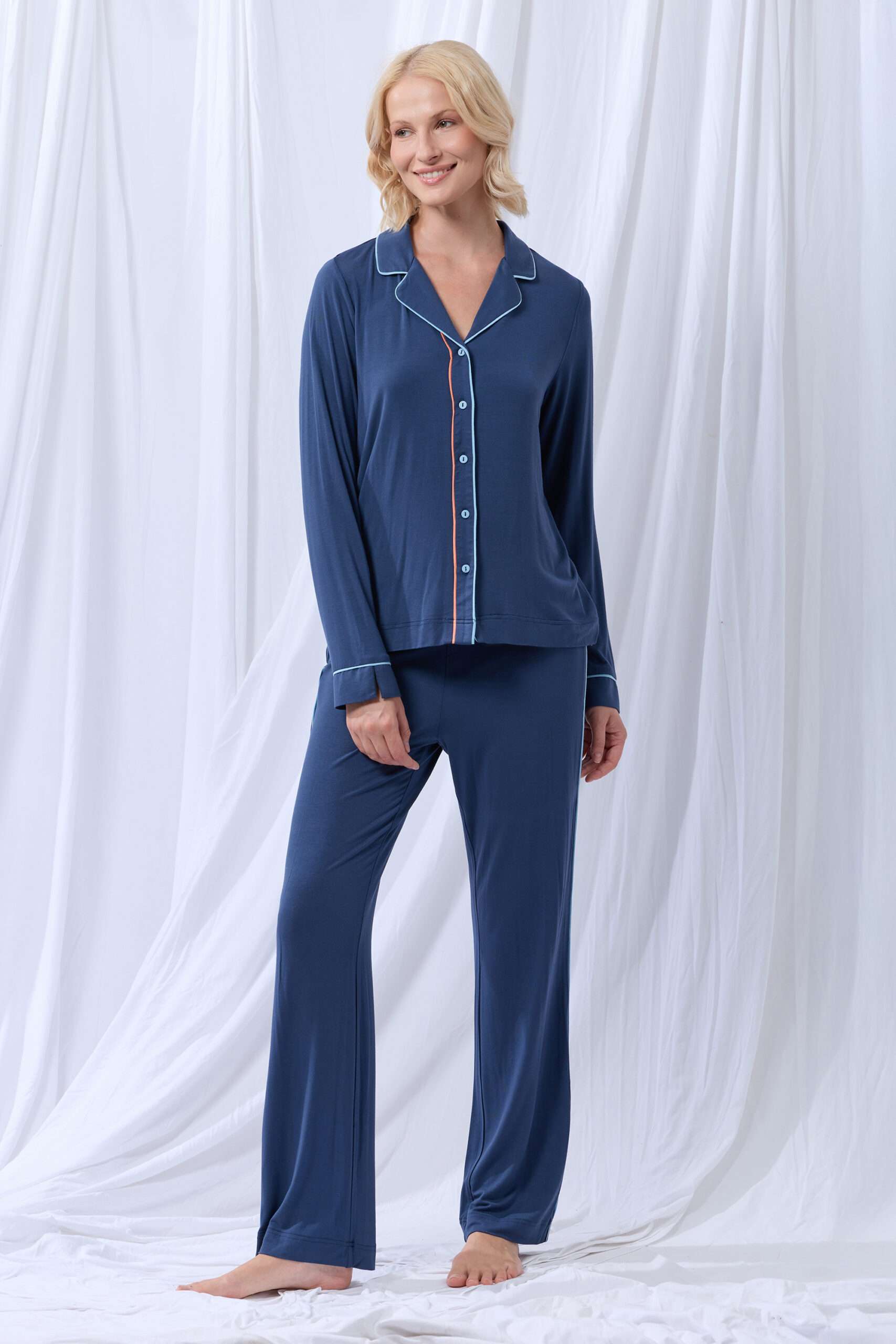Lords x Lilies Dames Pyjama, donkerblauw