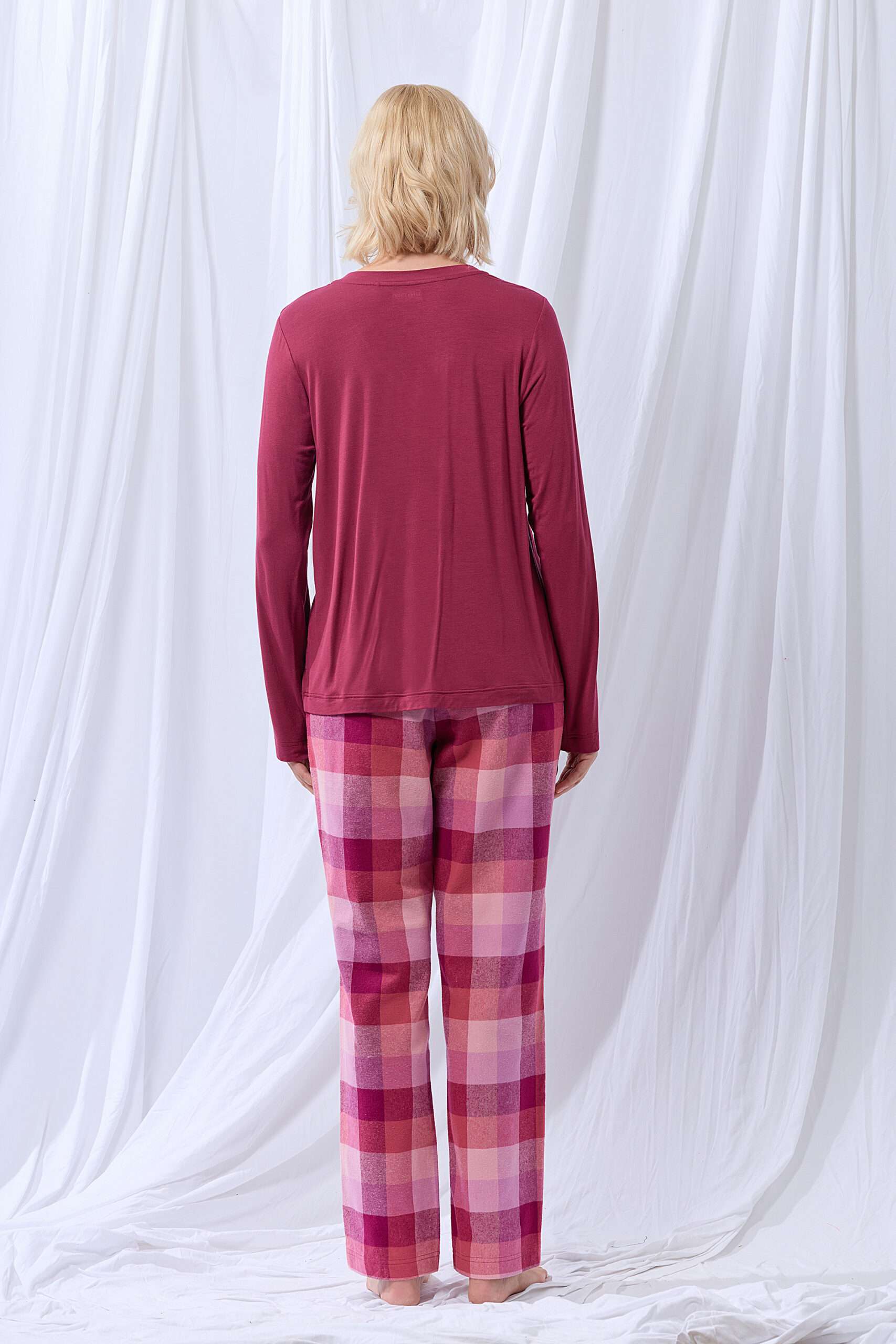 Lords x Lilies Dames Pyjama, wijnrood