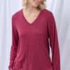 Lords x Lilies Dames Pyjama, wijnrood