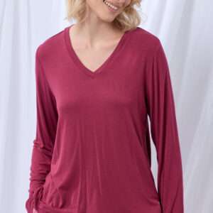 Lords x Lilies Dames Pyjama, wijnrood