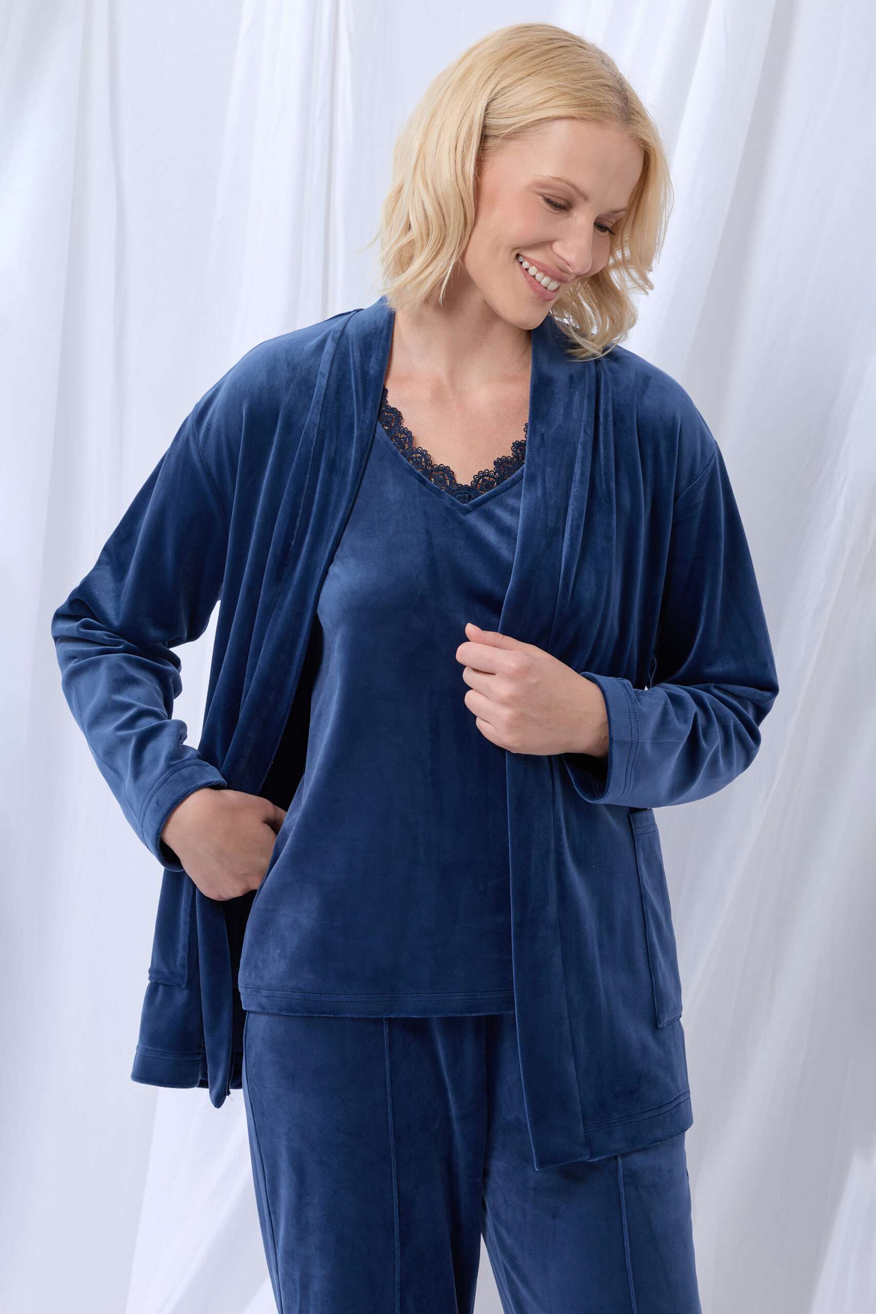 Lords x Lilies Dames Huispak met topje, donkerblau